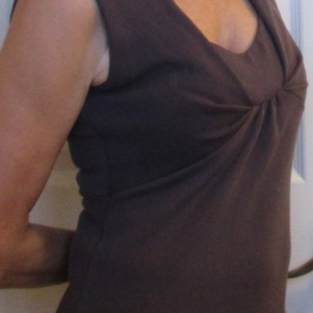 Banana Republic Grey Cotton/Stretch Cleavage Dress
